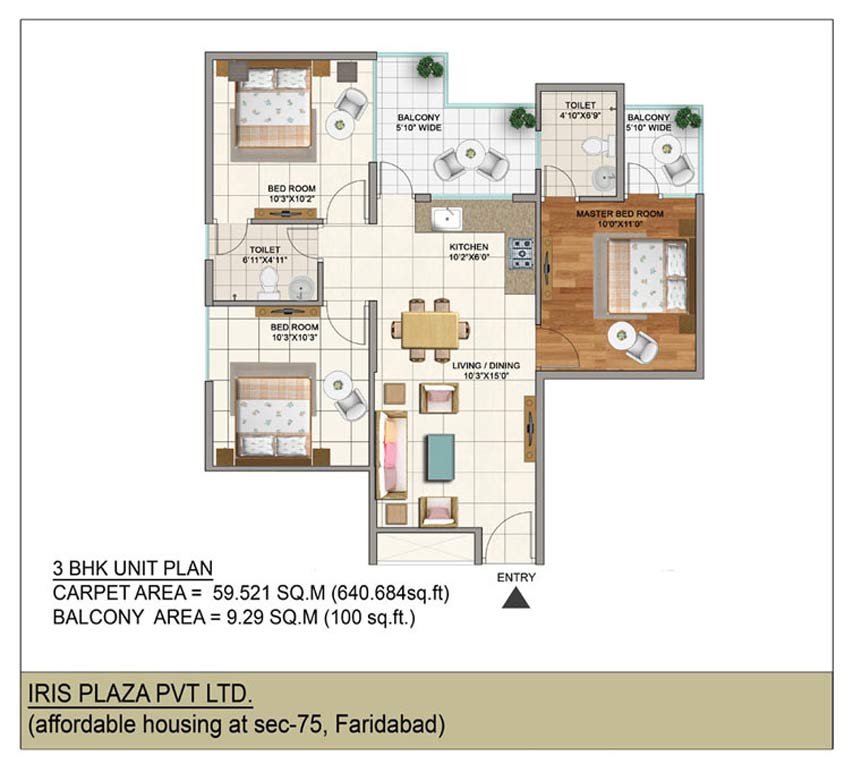 3BHK Unit Plan 3BHK Unit Plan